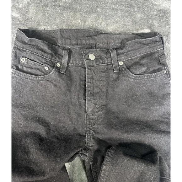 Levi's 514 Jeans Mens 30x30 Black Slim Straight Stretch Denim Casual Everyday - Picture 5 of 9